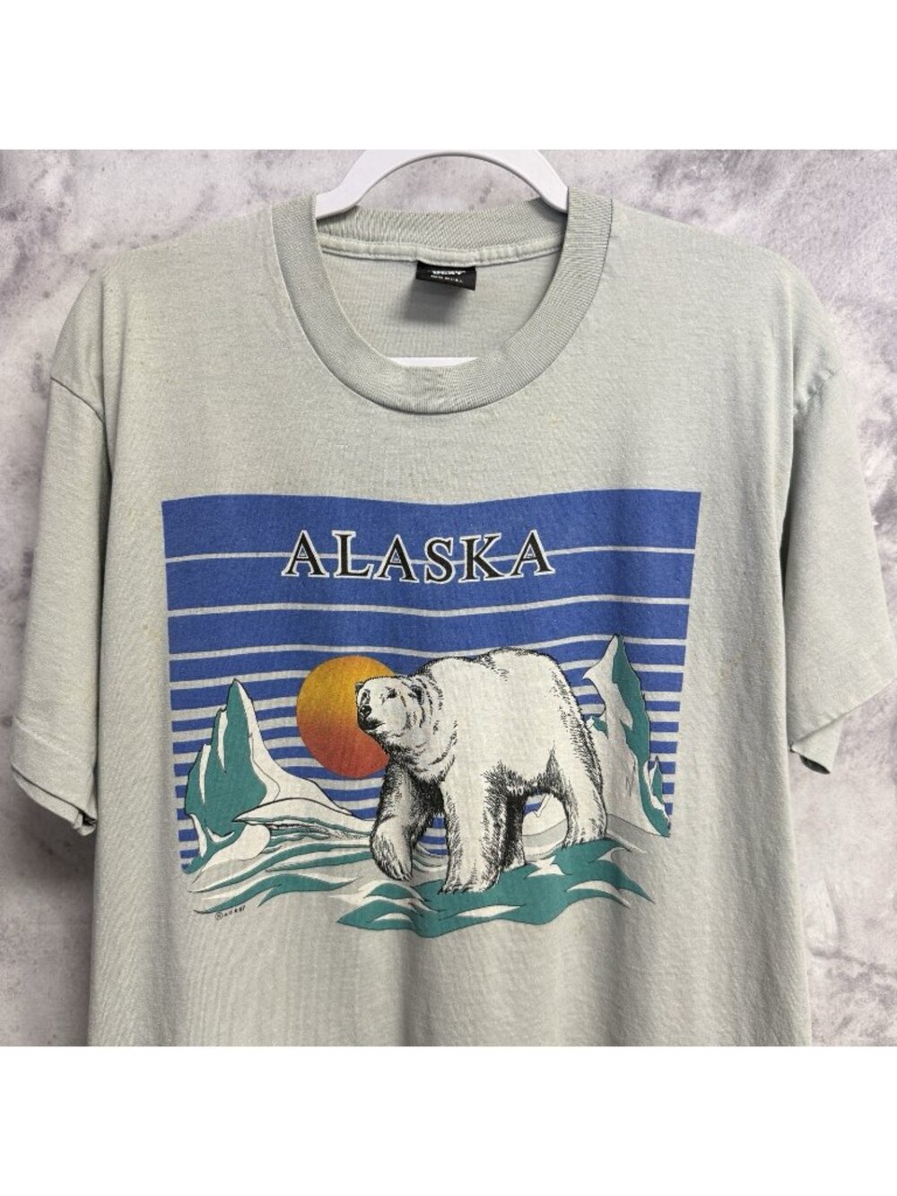 Vintage 80s Alaska Polar Bear T Shirt Screen Stars Best Made in USA Graphic XL
